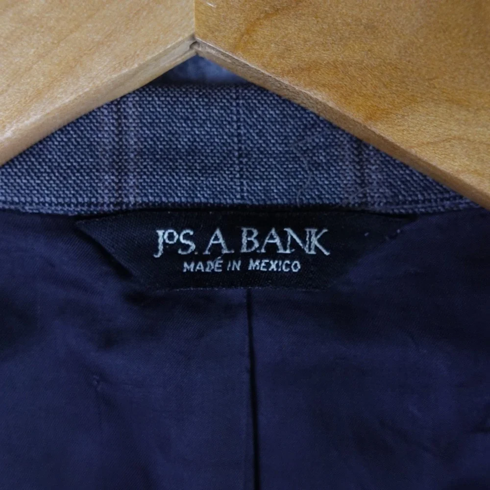 Jos. A. Bank‎ Signature Collection Grey Windowpane Plaid Wool Sport Coat 42R